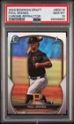 PSA 10 PAUL SKENES 1st 2023 Bowman Chrome Draft REFRACTOR GEM MINT- BDC-14