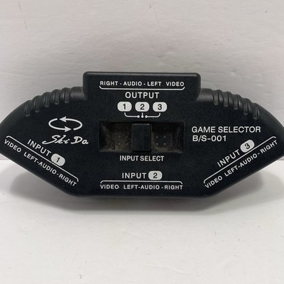 3-Way RCA Audio Video Selector Switcher Box Retro Gaming Multi Input Output