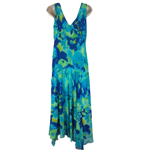 Evan-Picone Dress Women's Size 10 Sleeveless A-Line Below Knee Colorful Chiffon - Picture 6 of 11