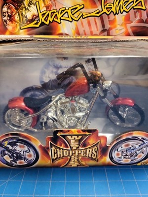 Jesse James West Coast Choppers Barfly Diecast Motorcycle Model Toy NIB Red Flam