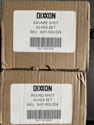 Dixxon Flannel 2024 Shot Glass Set (2) Round And Square BN