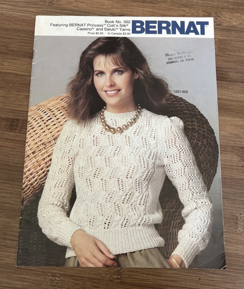 Vintage 1980s Bernat Sweater Knitting Crochet Patterns Lot - Image 4 of 4