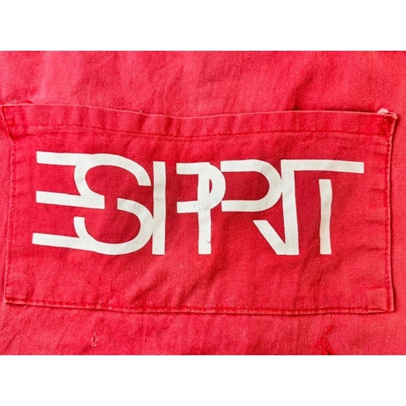 Винтажная холщовая сумка-тоут Esprit красная - Изображение 4 из 4