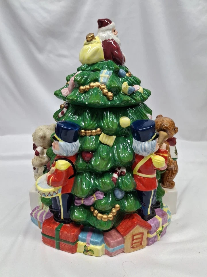 Spode Large Christmas Tree Cookie Jar Toys Bear Santa - Vintage - Image 4 of 4