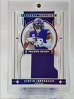 JUSTIN JEFFERSON 2023 NATIONAL TREASURES FRAMED PATCH HOLO SILVER /25 Q3901