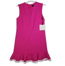 Victoria Beckham Luxury Dress Barbiecore Ruffle Classiccore Weeding Guest S Chic