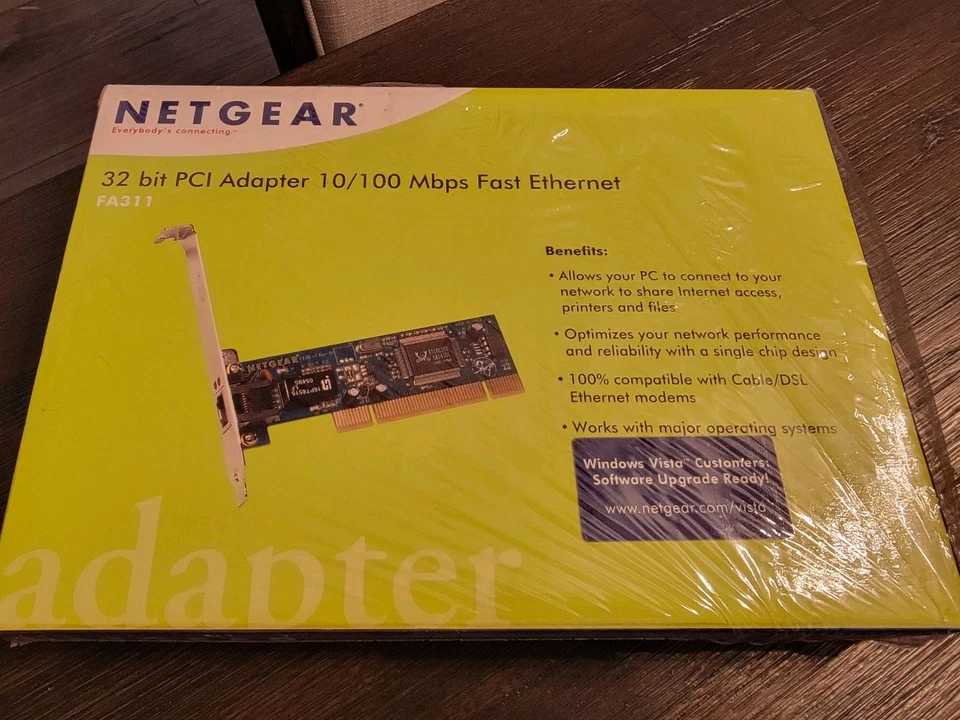 New Sealed Netgear 32 bit PCI Adapter FA311 10/100 Mbps Fast Ethernet - Image 3 of 4