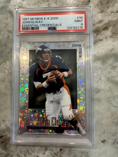 John Elway 1997 Skybox E-X 2000 Essential Credentials #82/100 PSA 9 Mint Broncos