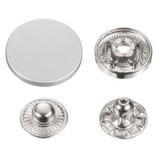 30 Set Press-Stud Cap Button 25mm Metal Snap Fastener, Matte Sand