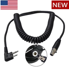 2-Pin to 5-Pin Headset Adapter Coiled Cord For HYT TC500 TC508 TC600 TC610 TC700
