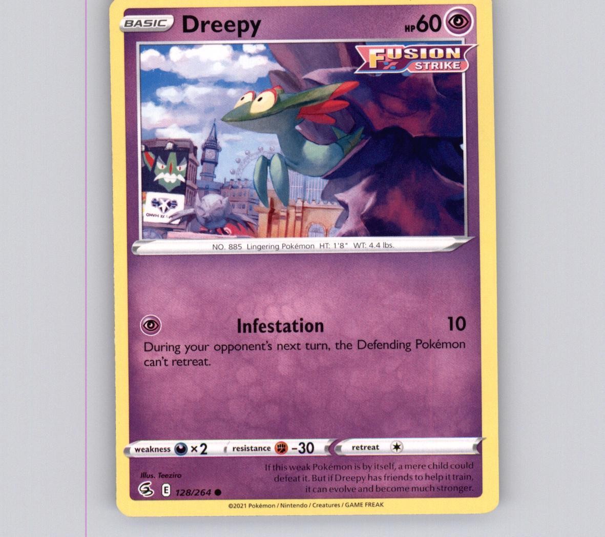 Dreepy 128/264 C Fusion Strike NM Pokemon