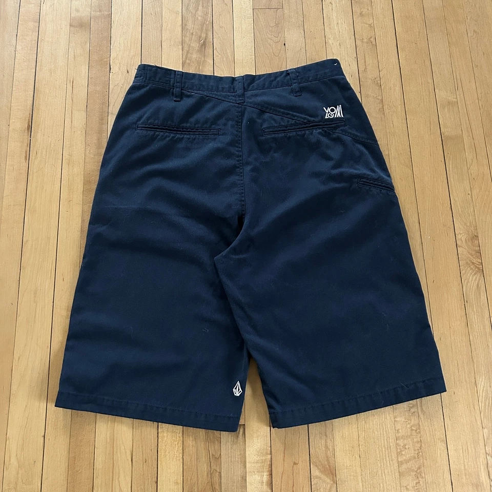 Volcom Chino Shorts Men's Size 30 Dark Blue Loose Baggy Skater Casual Summer - Image 4 of 4