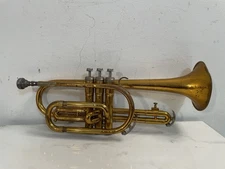 King Cleveland 602 USA Cornet Trumpet W/Mouthpiece #663560 1970’s Brass No Case