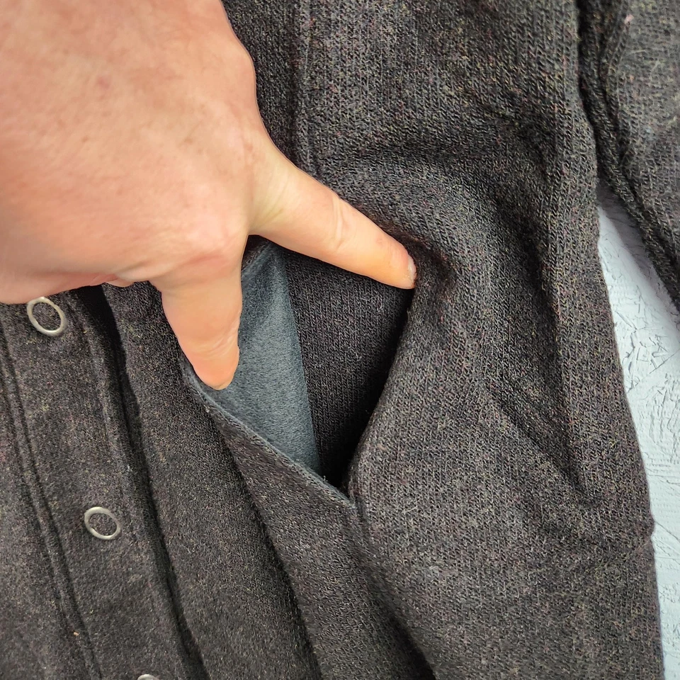 Abrigo Kuhl para mujer grande gris forrado de lana con capucha frontal a presión chaqueta de espirita bolsillo Foto 2 de 4