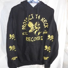 Wu-Tang Clan Hoodie Protect Ya Neck Records Est 1993 Band Logo Men  s Large