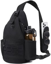 Mens Sling Bag, Water-Resistant Large Shoulder Bag Small Single Strap Backpac...