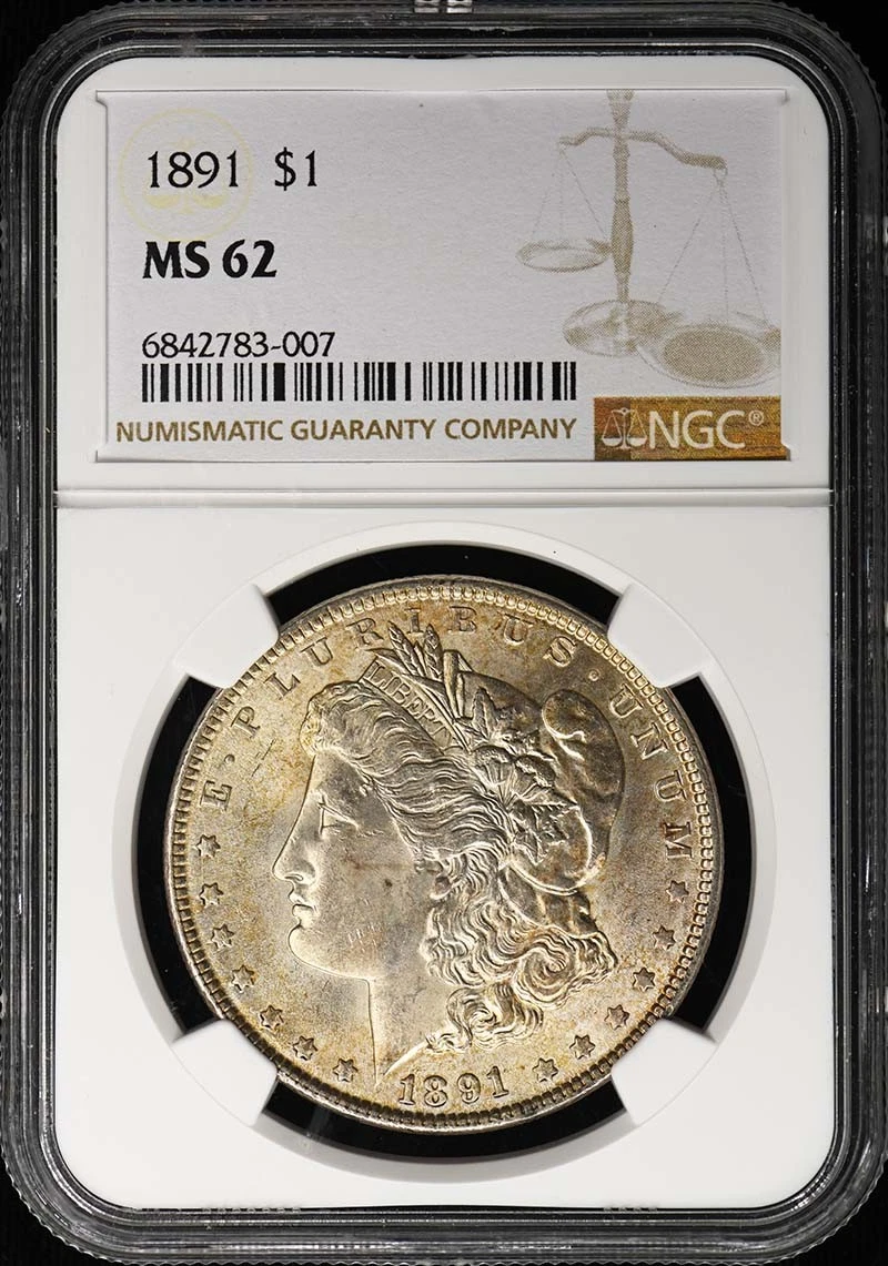 MS 62 Graded 1891 Year Morgan US Dollars (1878-1921) Just Listed 2026