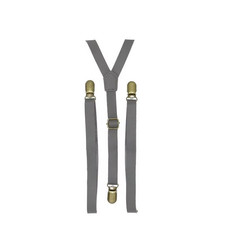 Solid Braces 1.5Cm Width Mens/Women Pu Synthetic Leather Suspenders Y Back 3 Cli