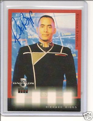 Babylon 5 Season 4 A1 Richard Biggs as Dr Stephen franklin autograph card