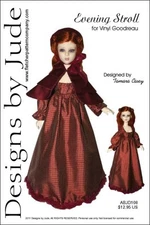 Evening Stroll Doll Clothes Sewing Pattern for 16" Vinyl ABJD Goodreau Dolls