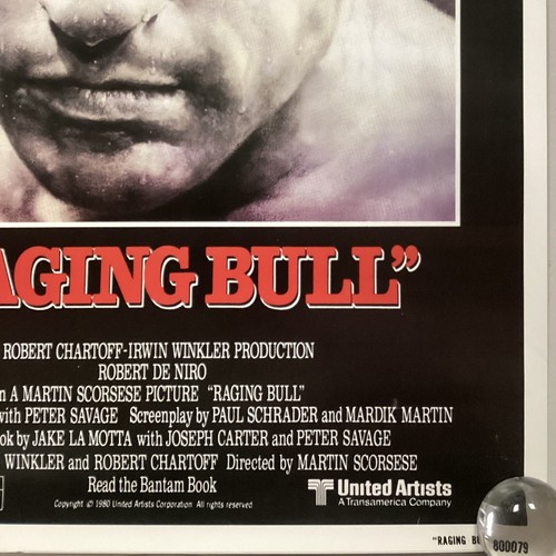 Jake LaMotta Signed Movie Poster 26x39 Boxing Auto Raging Bull Inscr HOF PSA/DNA - Picture 6 of 7
