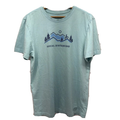 Life Is Good Womens Crusher Tee Shirt Medium Social Distancing Short Sleeve