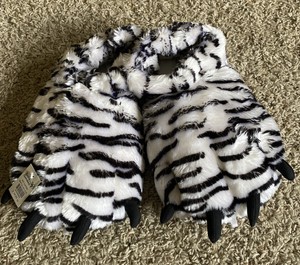white tiger slippers