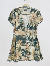 Show Me Your Mumu Robyn Babydoll Dress Womens Small Floral V Neck Button Up Boho