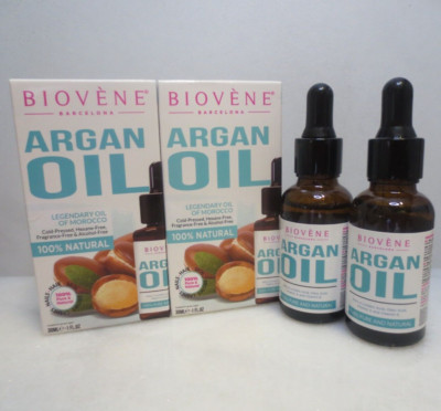 BIOVENE BARCELONA ARGAN OIL LEGENDARY OIL OF MOROCCO 100% NATURAL  1OZ BOXED 2PC