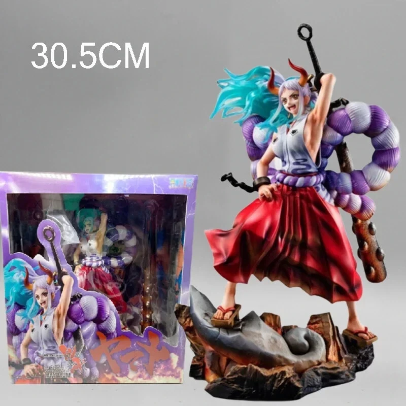 Action Figure One Piece Yamato Diorama 30cm STATUA DA COLLEZIONE Anime - Immagine 2 di 4