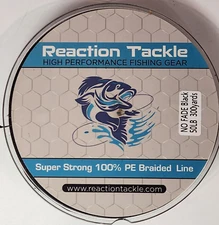 Reaction Tackle High Performance Braided Fishing Line 50LB 300yard NO FADE Black