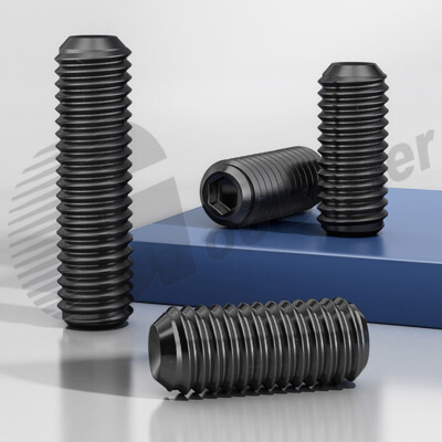 Grub Screws M8 M10~M24 Grade 12.9 Black Oxide Alloy Steel Cup Point Set Screws