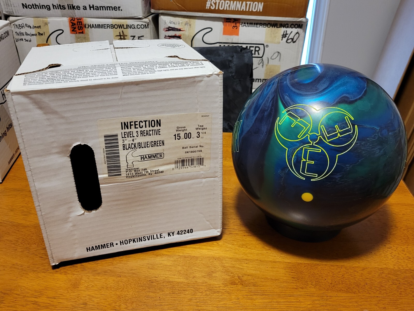 Brand New in Box 15lb Hammer Infection Performance Bowling Ball Free Shipping! eBay