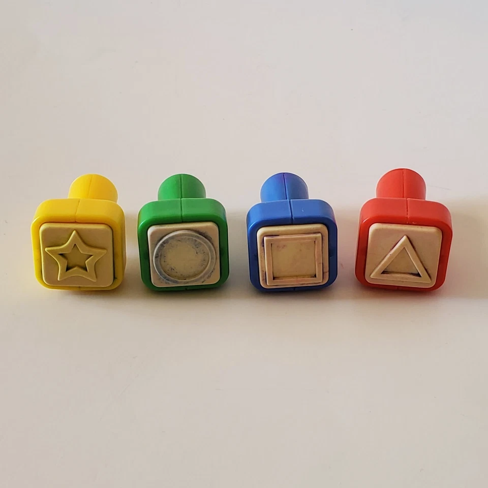 Juego de 4 estampillas estrellas círculo cuadrado triángulo aula arte artesanías Foto 3 de 4