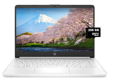 Newest HP 14'' HD Laptop Intel 4-Core CPU 8GB RAM 320GB (64+256) Win 11 White