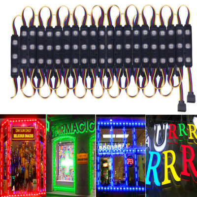 Super Bright RGB Waterproof 5050 SMD 3 LED Module Light Sign Strip Lamp DC 12V