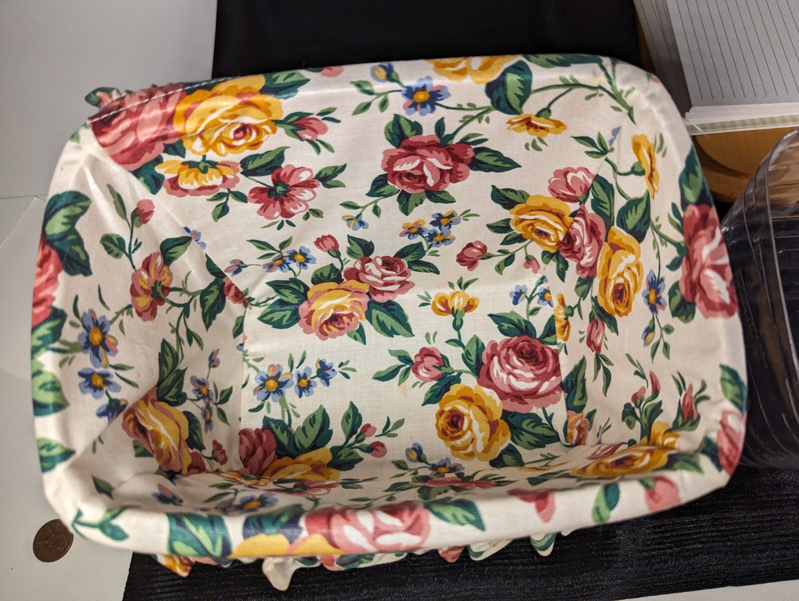 LONGABERGER Recipe Basket Liner, Recipe Cards, Dividers, Ciramic