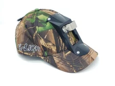 Baseball Cap / Hat With Mine Light Mount and Cord Holder, Camo