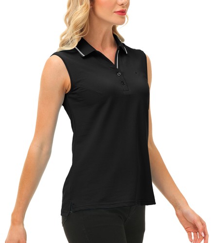 Women Button Golf Polo Gym Sleeveless Shirt T-shirt Casual Climbing Tennis Top - Picture 41 of 182
