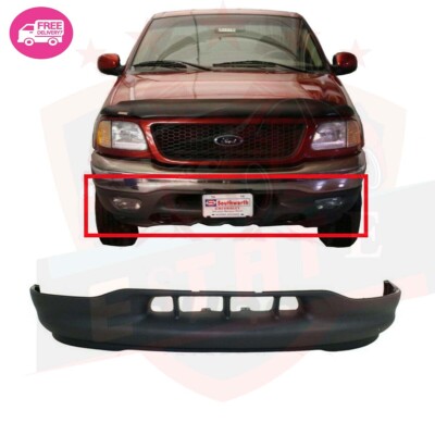 Front Bumper Kit For 1999-2001 Ford F-150 & 1999 F-250 – Chrome – 3-Piece W/ Valance