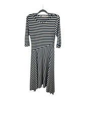 Soft Surroundings Vivianna Blue And White Striped Midi Dress Size Small Nautical