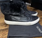 Vince Leather Rabbit Ankle Sneakers Size 8,5 M  Box Dust Bag — photo 3