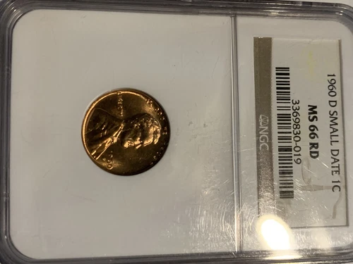 1960 P & D Lot 3 Coins Lincoln Cent Small Date NGC MS66RD Looks PL 2-P And 1-D