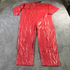 Suzie Kondi Jumpsuit Womens Large Lurex Jumpsuit SS20 Red Long Sleeve Button