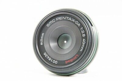 Excellent SMC Pentax DA 40mm F/2.8 f 2.8 Limited Pancake Excellent SMC Pentax DA 40mm F/2.8 f 2.8 Limited Pancake