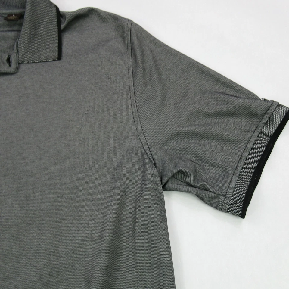 Greg Norman Shirt Mens Large Short Sleeve Gray Golf Polo Lightweight - Image 2 of 4