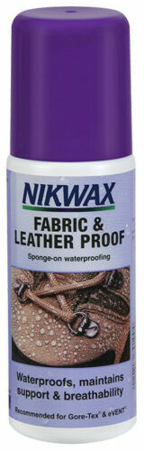 Nikwax Waterproofing for Fabric & Leather Proof Sponge On Care Shoes Boots 125ml