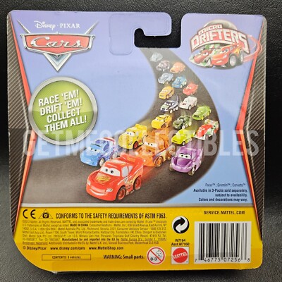 DISNEY PIXAR CARS MICRO DRIFTERS GREM PROFESSOR Z FINN MCMISSILE