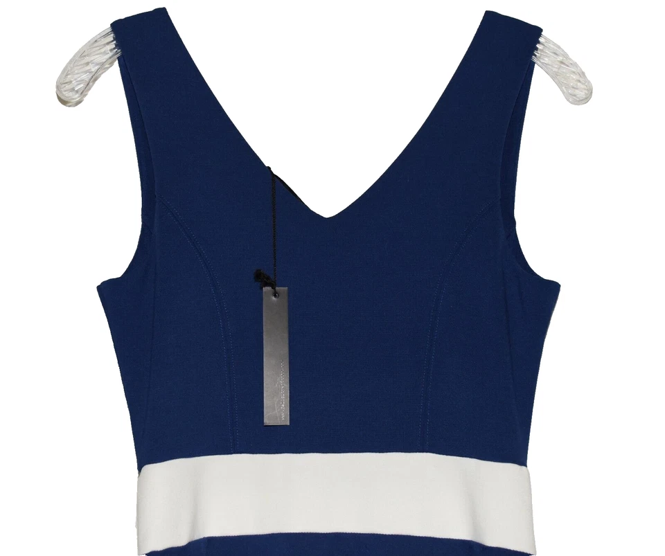 Vestido Felicity & Coco Azul Marino y Blanco Rayas Sin Mangas Elástico Talla S Nuevo con Etiquetas Foto 4 de 4