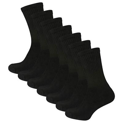 Herren 12 Paar GROSSER FUSS baumwollreiche Sportsocken schwarz weiß Arbeitsgröße 12 - 14